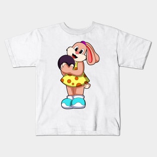 Rabbit at Bowling with Bowling ball Kids T-Shirt